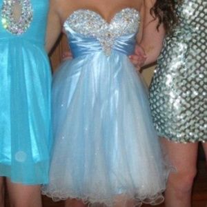 Blue Cinderella Homecoming Dress